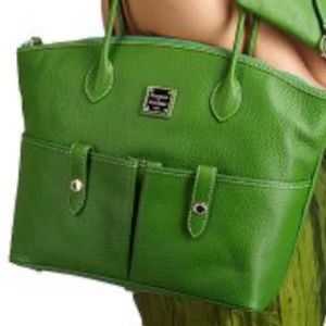 Dooney & Bourke Crescent Tote Green EXCELLENT Condition
